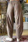 Sunday Morning 7/8 Barrel Pant Grey & Camel